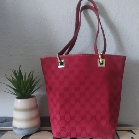 GUCCI SMALL CANVAS TOTE - Picture 1 of 13